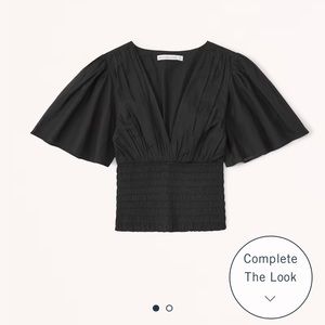 Abercrombie flutter sleeve top